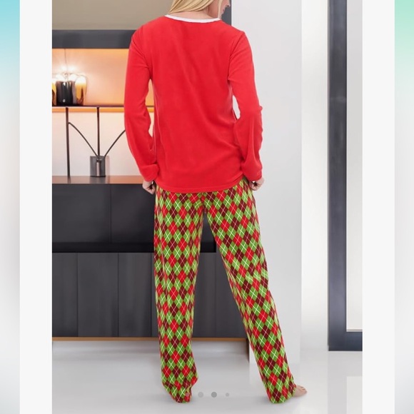 NWT Christmas fleece Pajama PJ set. Long sleeve and pants. - Picture 6 of 6